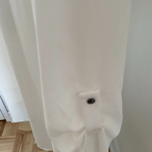 Sheer Long White Blouse with beaded detail - Picture 5 of 7